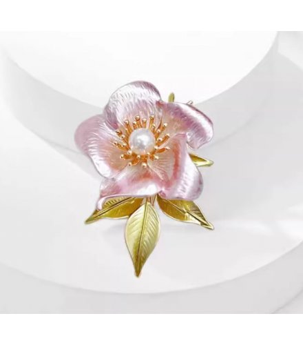 XSB252 - Elegant Camellia Pearl Brooch